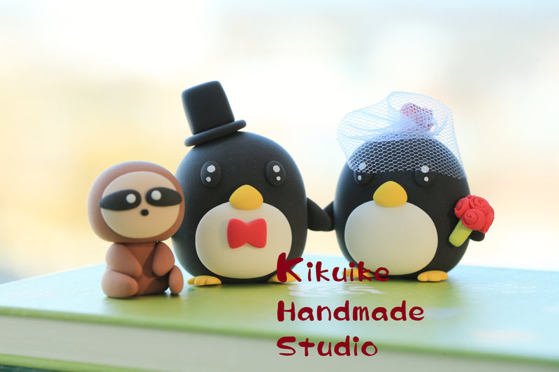 Penguin Wedding Cake Topper