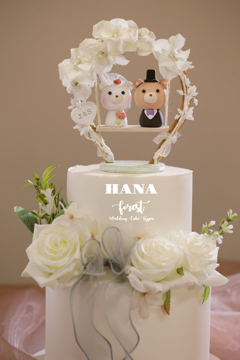 bear wedding cake topper