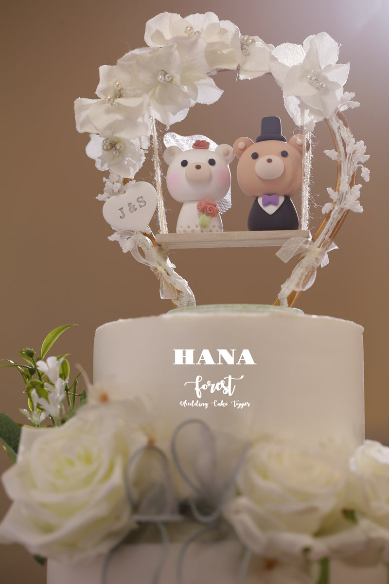 bear wedding cake topper