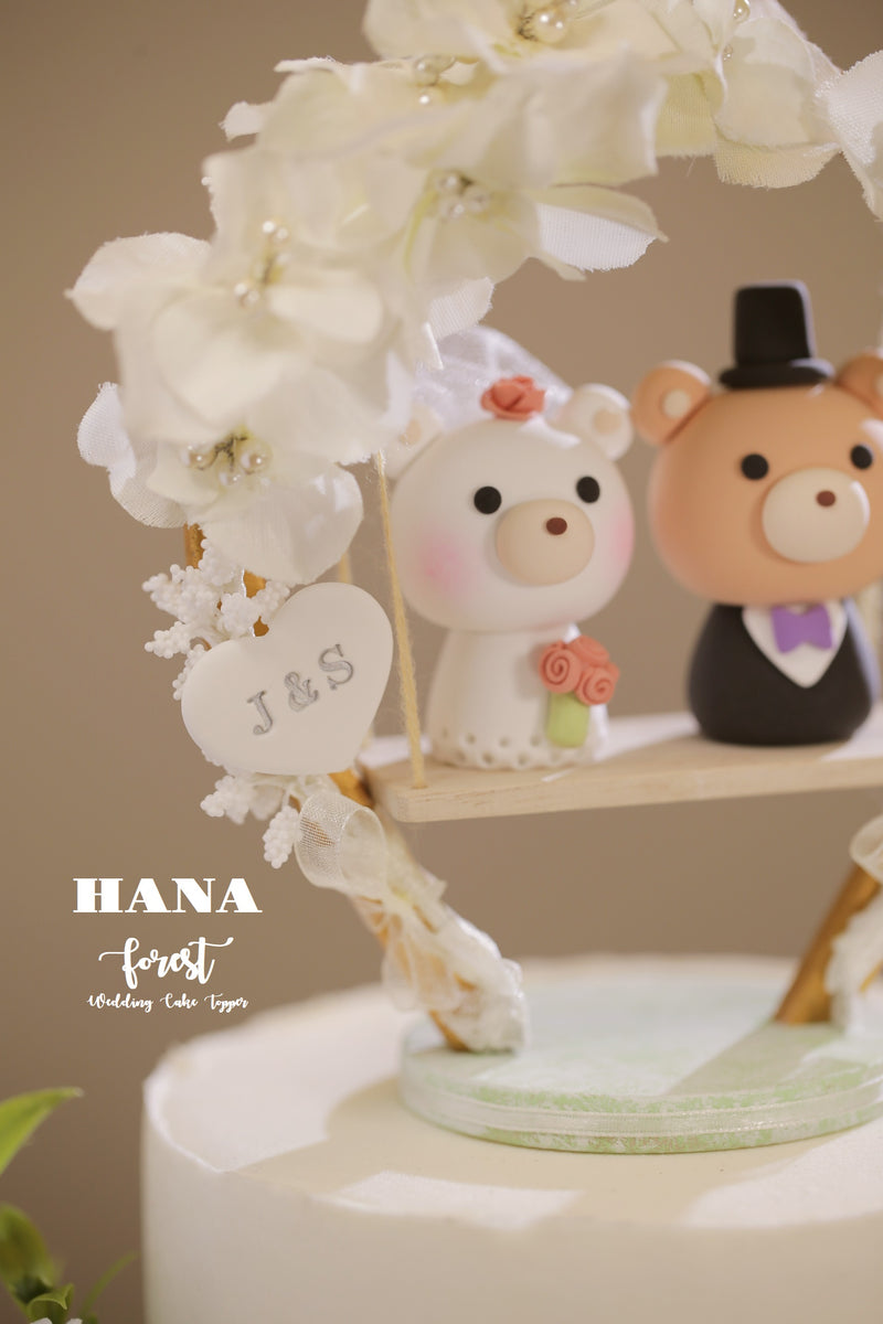 bear wedding cake topper