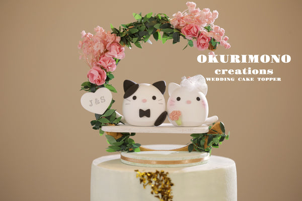 kitty wedding cake topper,calico cat wedding cake topper