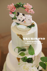 kitty wedding cake topper,calico cat wedding cake topper