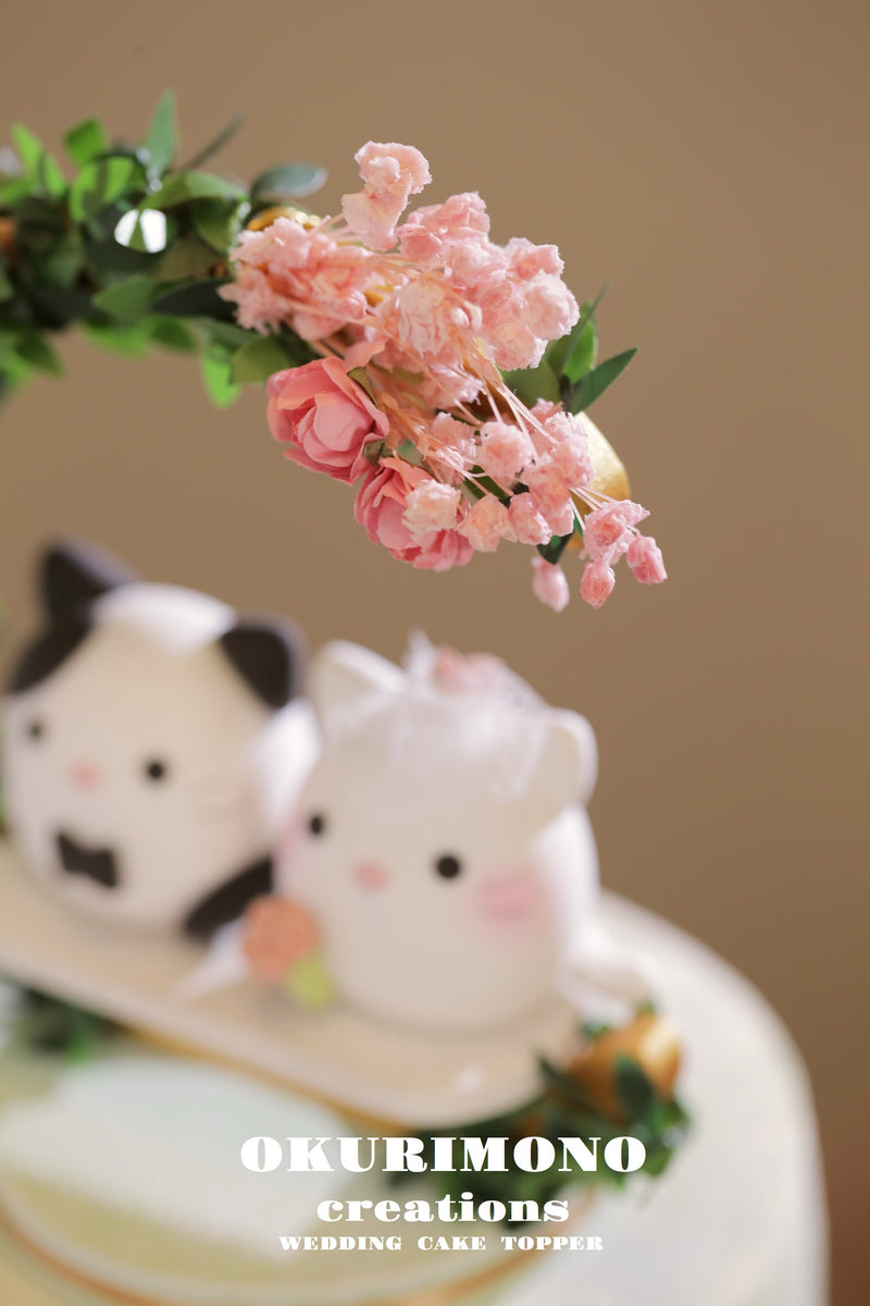 kitty wedding cake topper,calico cat wedding cake topper