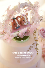 Pembroke Welsh Corgis Wedding Cake Topper