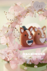 Pembroke Welsh Corgis Wedding Cake Topper