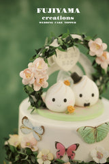 cute bao couple wedding cake topper