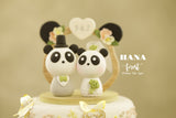 panda wedding cake topper