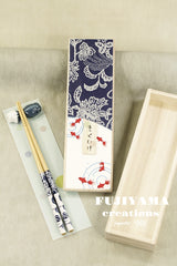 Handmade Japanese Chopsticks set with wooden box C202