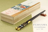 Handmade Japanese Chopsticks set with wooden box C212