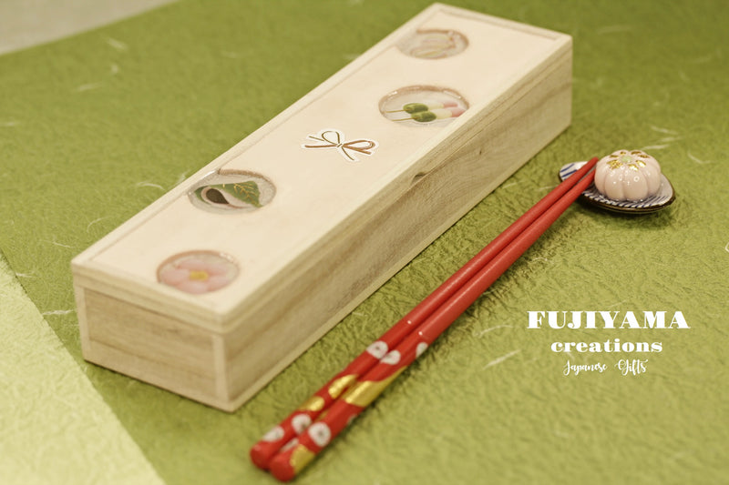 Handmade Japanese Chopsticks set with wooden box C235
