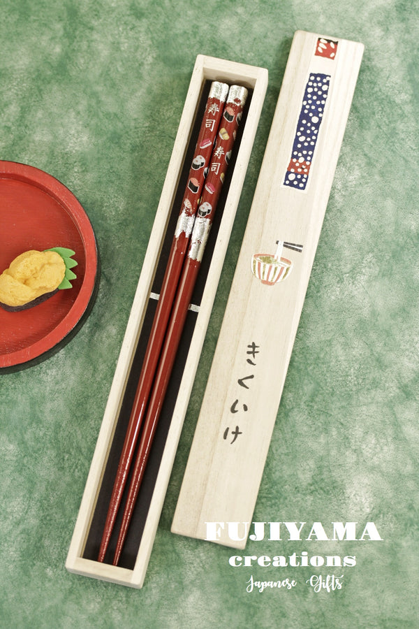 Handmade Japanese Chopsticks with wooden box C227