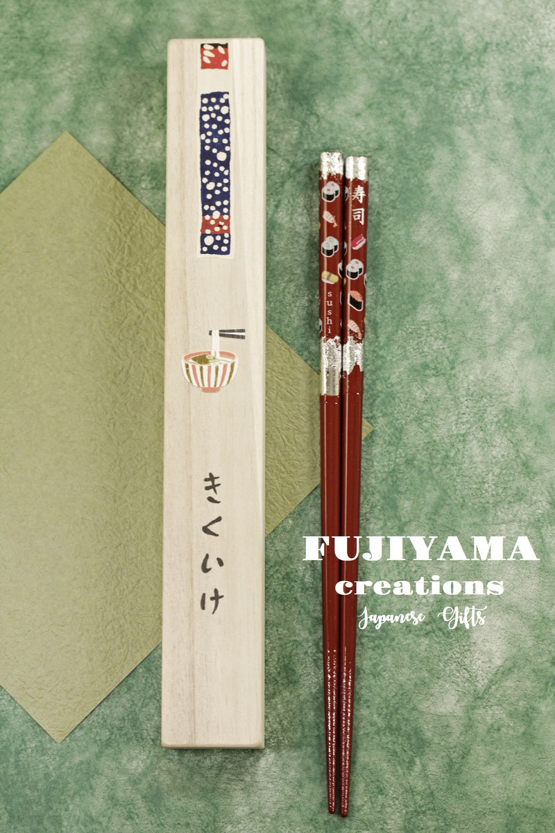 Handmade Japanese Chopsticks with wooden box C227