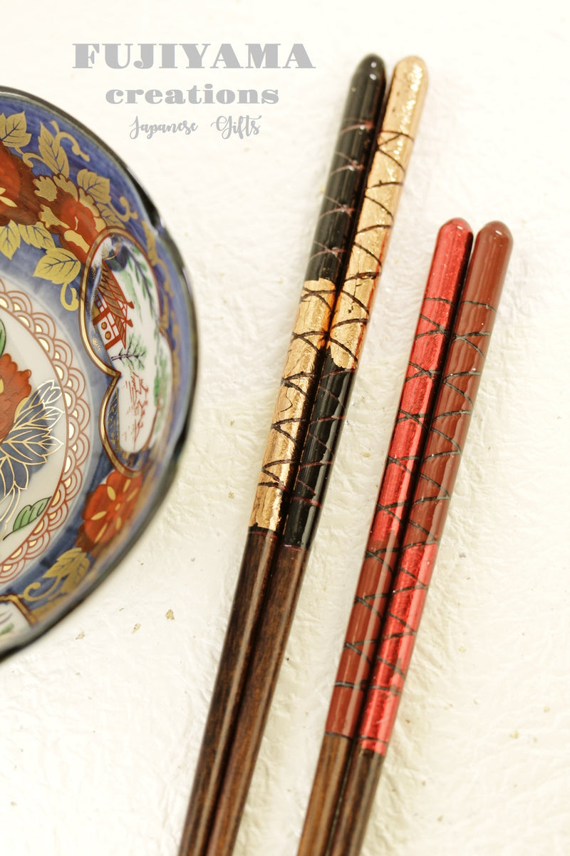 Handmade Japanese Chopsticks set with wooden box C232