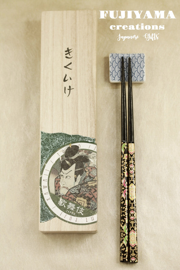 Handmade Japanese Chopsticks set with wooden box C219
