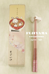 Handmade Japanese Chopsticks set with wooden box C217