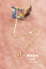 Japanese chiyogami locket necklace B168