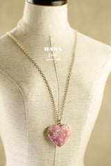 Japanese chiyogami locket necklace B155