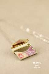 Japanese chiyogami envelope necklace B130