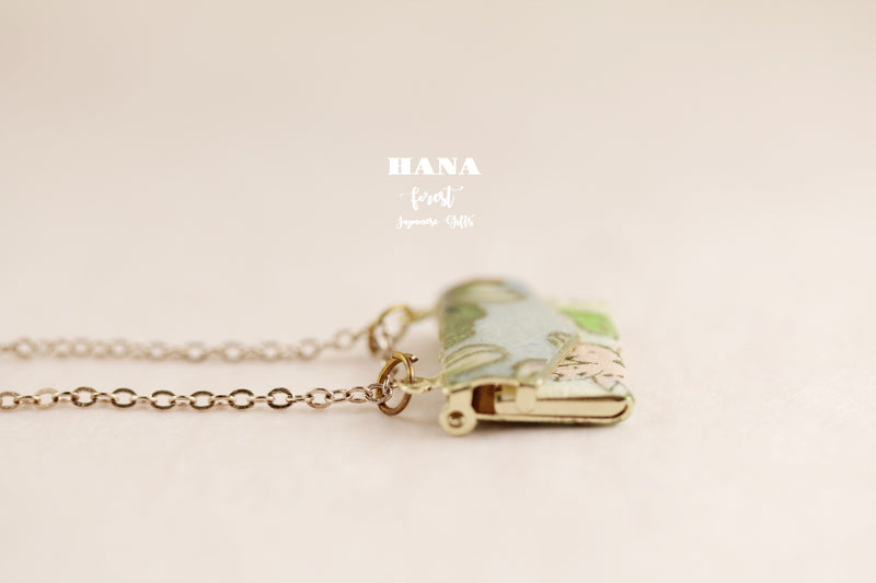 Japanese chiyogami envelope necklace B134