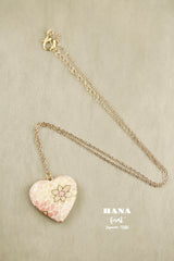 Japanese chiyogami locket necklace B152