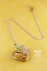 Japanese chiyogami locket necklace B150