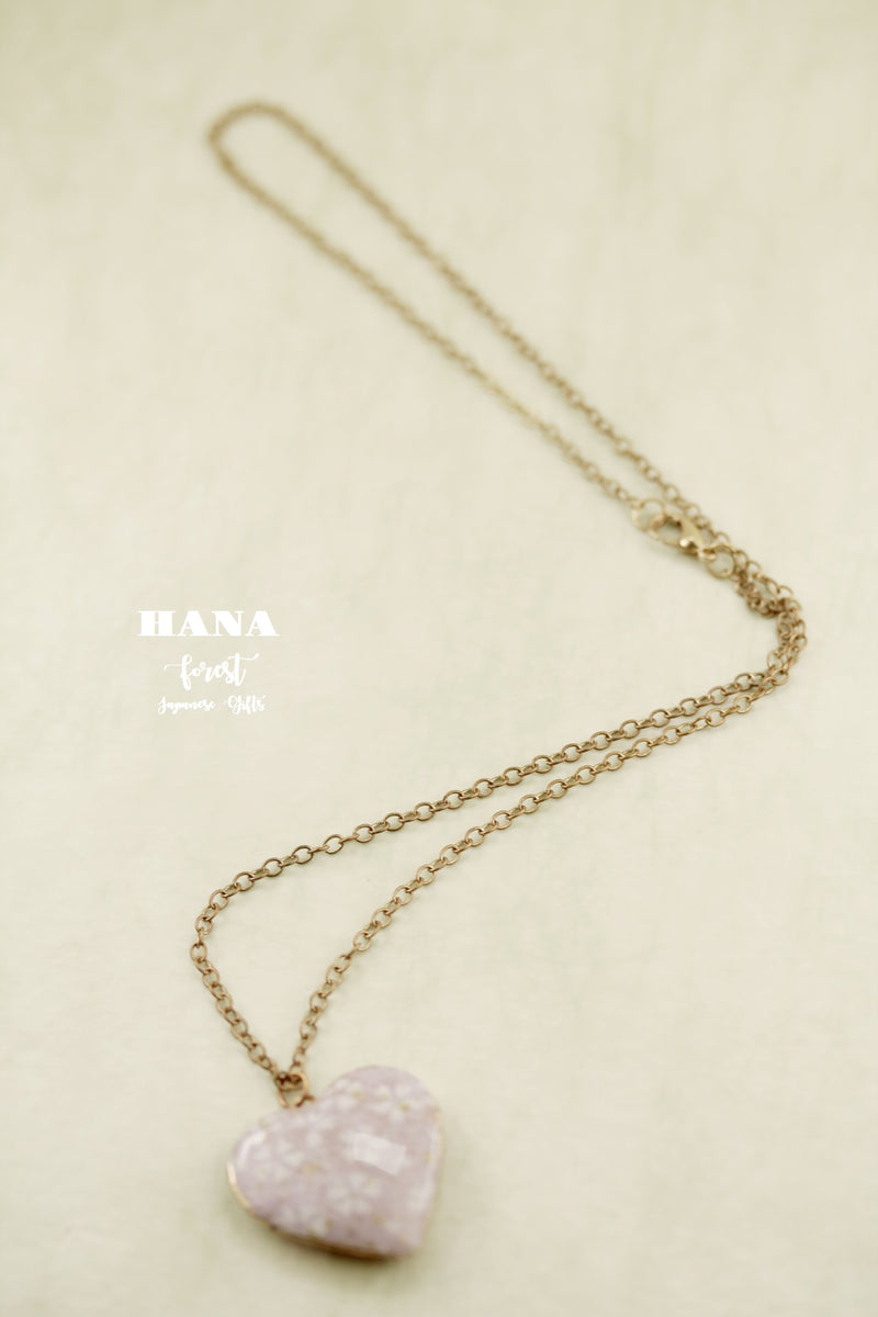 Japanese chiyogami locket necklace B147