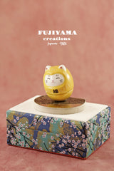 Handmade Japanese daruma Doll,roly poly lucky cat,D135