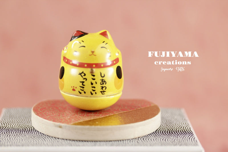 Handmade Japanese Roly Poly Lucky Cat,D130
