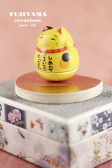 Handmade Japanese Roly Poly Lucky Cat,D130