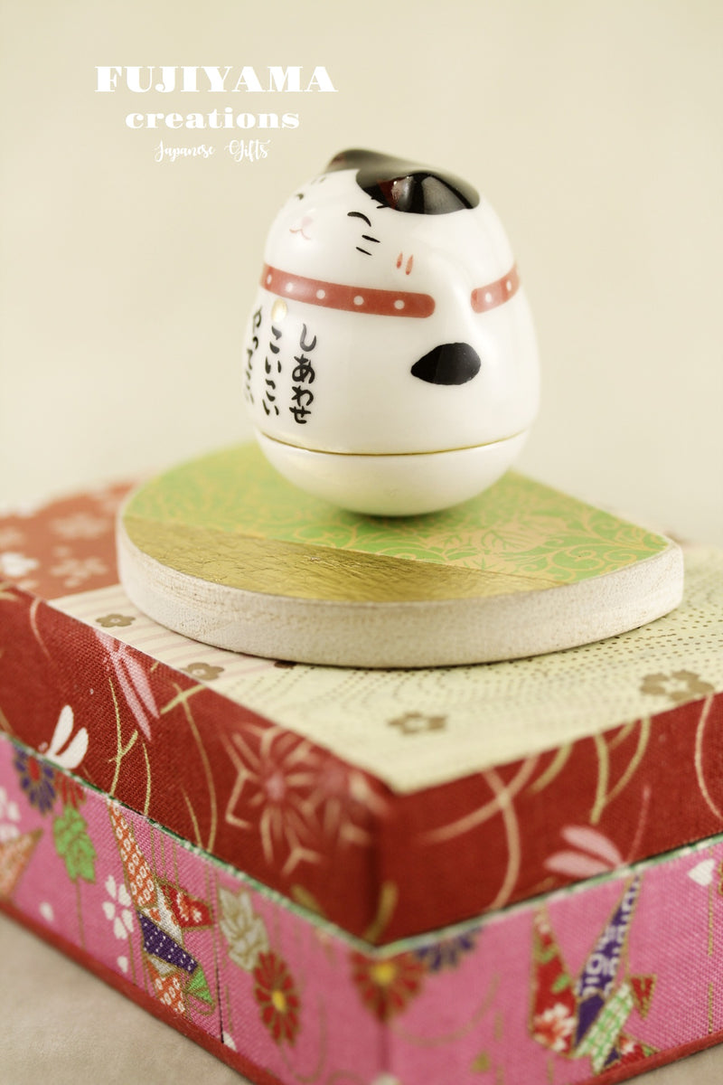 Handmade Japanese Roly Poly Lucky Cat,D132