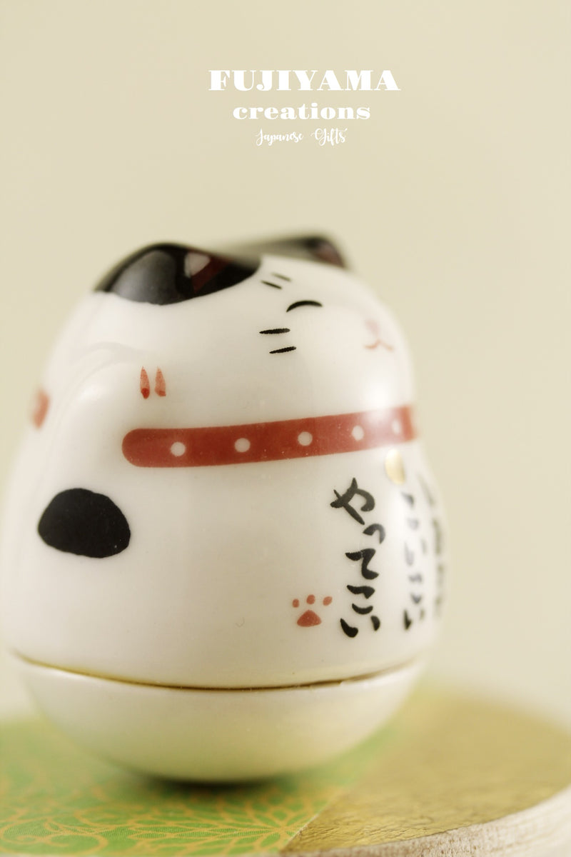 Handmade Japanese Roly Poly Lucky Cat,D132