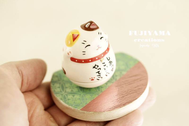 Handmade Japanese Roly Poly Lucky Cat,D133