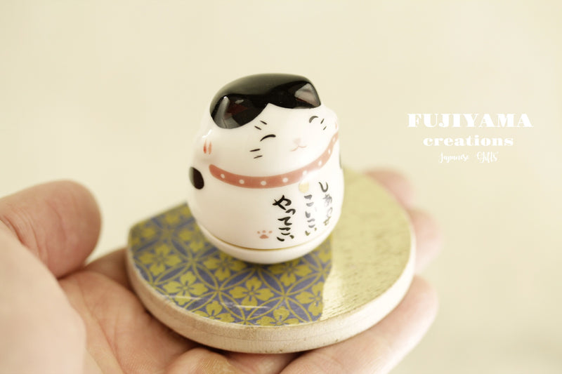 Handmade Japanese Roly Poly Lucky Cat,D134