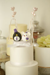 Penguin and Mouse Wedding Cake Topper