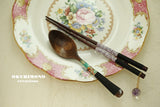 Handmade Japanese Chopsticks and spoon set with wooden box
