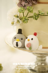 love bird and penguin Wedding Cake Topper