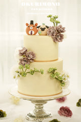 Pembroke Welsh Corgis and Pug Wedding Cake Topper