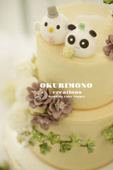 love bird and panda Wedding Cake Topper