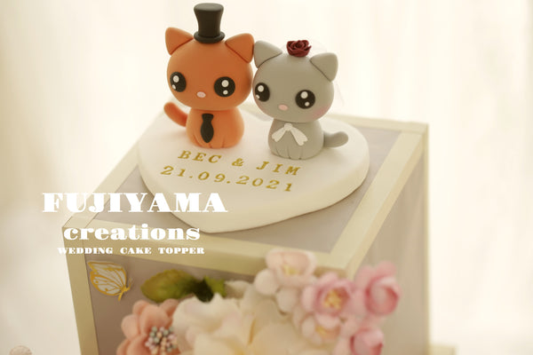 kitty wedding cake topper,cat wedding cake topper