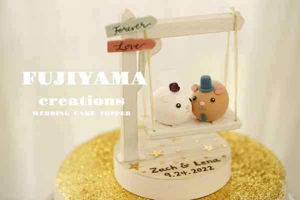 guinea pigs wedding cake topper