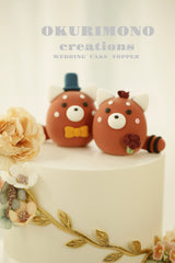 red panda wedding cake topper