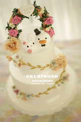 bunny and duck wedding cake topper