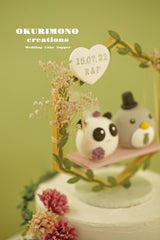 Penguin and Panda Wedding Cake Topper