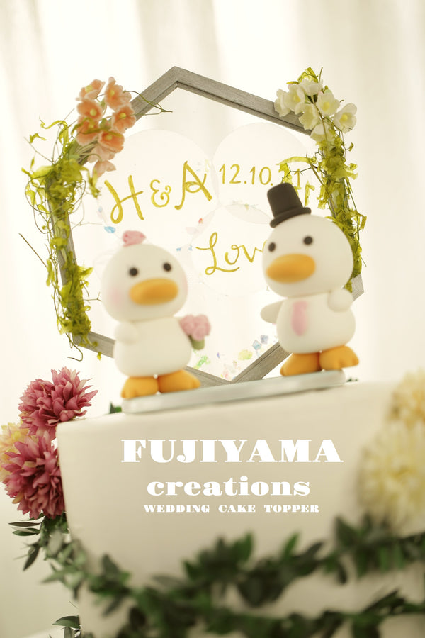 Duck wedding cake topper