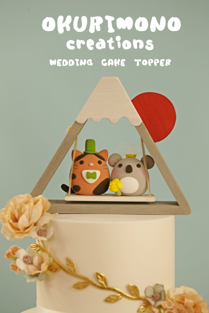 Koala and Kitty Wedding Cake Topper
