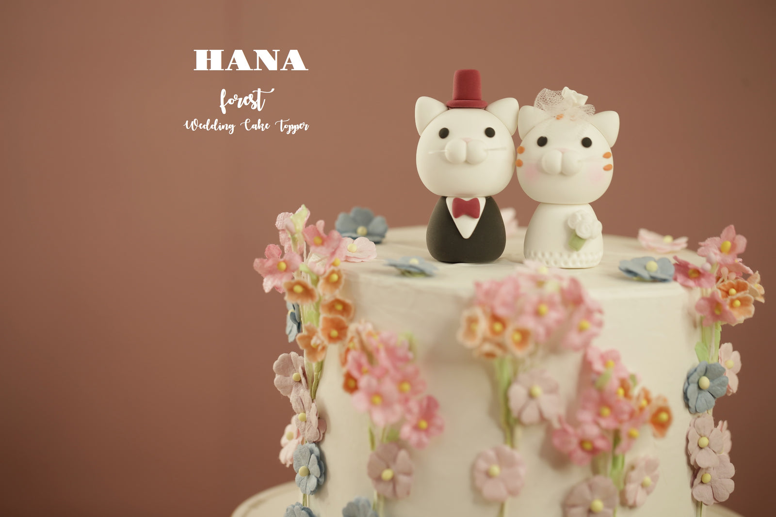 Customize shops Cute Kitty Wedding Cake Topper with Heart Base- SPECIAL FOR 2022