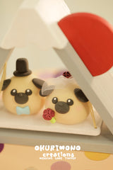 pug wedding cake topper