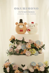 bear and polar bear wedding cake topper