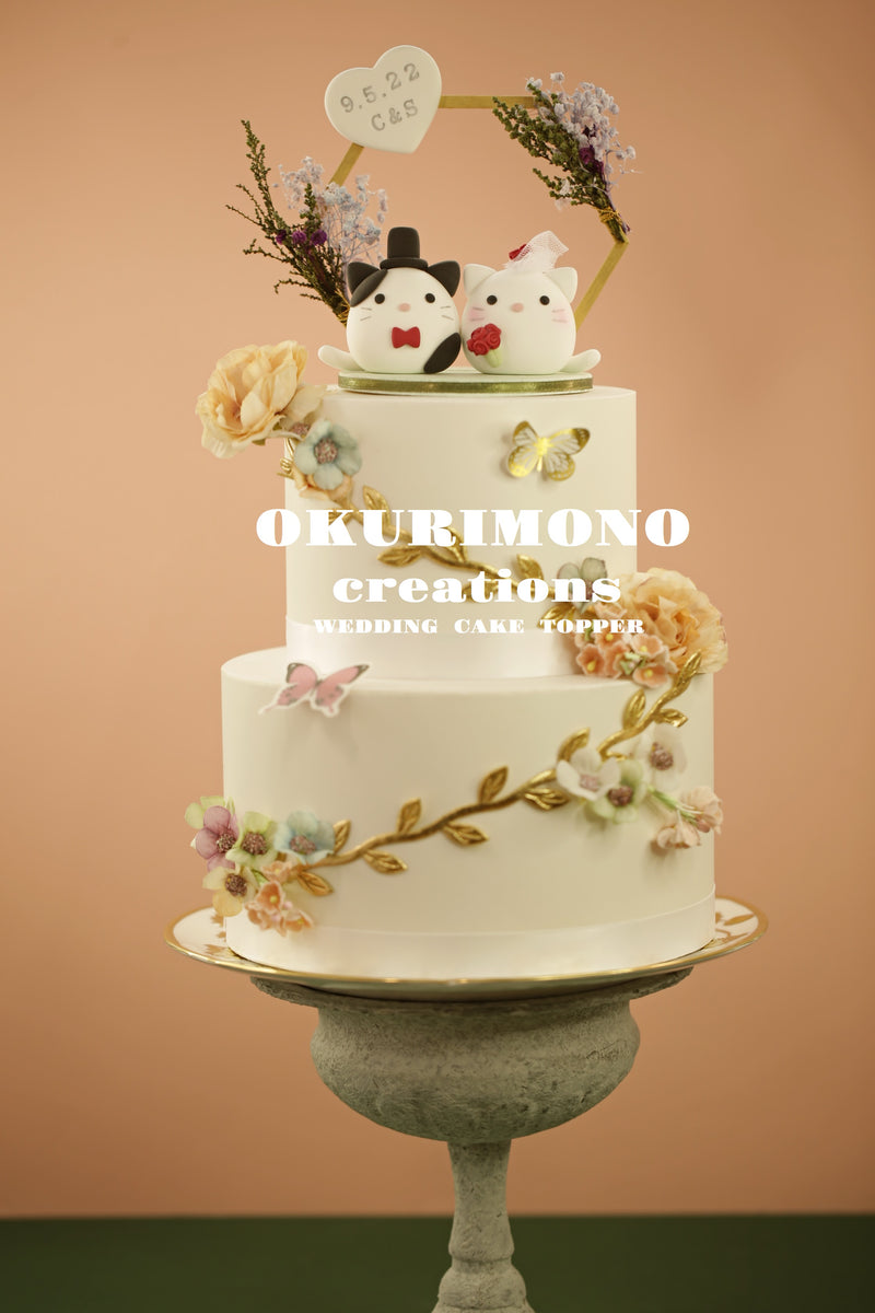 kitty wedding cake topper,calico cat wedding cake topper