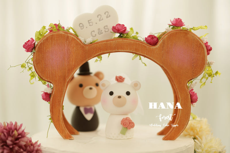 bear wedding cake topper